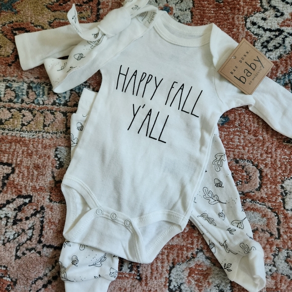 Rae Dunn - Happy fall y’all - new- size 3-6 - Picture 2 of 11
